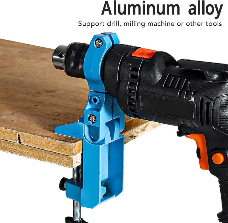 CHEOTIME Bench Top Drill Holder, 360 Degree Adjustable Bench Drill Stand Hand Drill Fixing Bracket Holder Universal Electric Angle Drill Holder for Table - Image 3